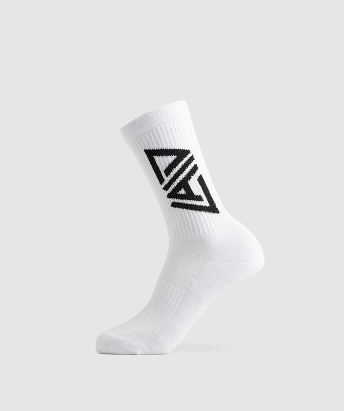 Gymshark GS x David Laid Crew Socks 1pk Sokken Wit | 57QNXHSUK