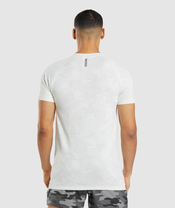 Gymshark Geo Seamless T-Shirt T-Shirts Grijs | 42UXVQLCP