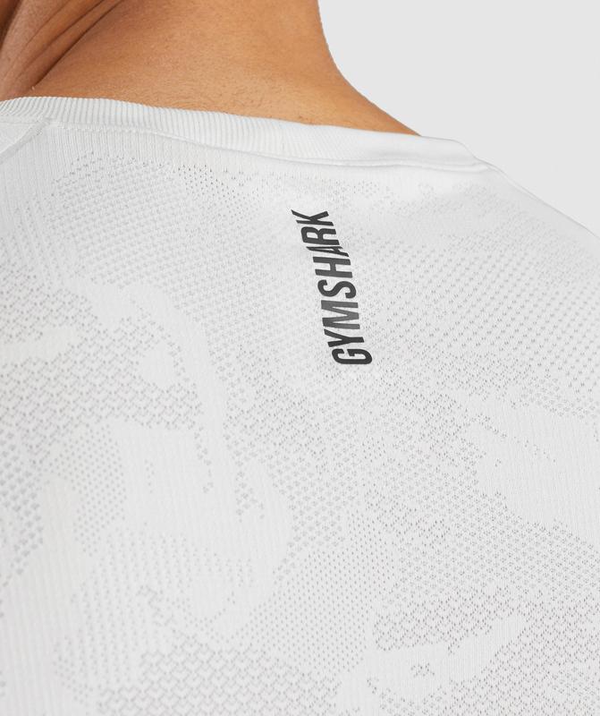 Gymshark Geo Seamless T-Shirt T-Shirts Grijs | 42UXVQLCP