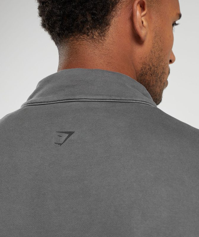 Gymshark Heavyweight 1/4 Zip Pullovers Zwart | 41VECXQJO