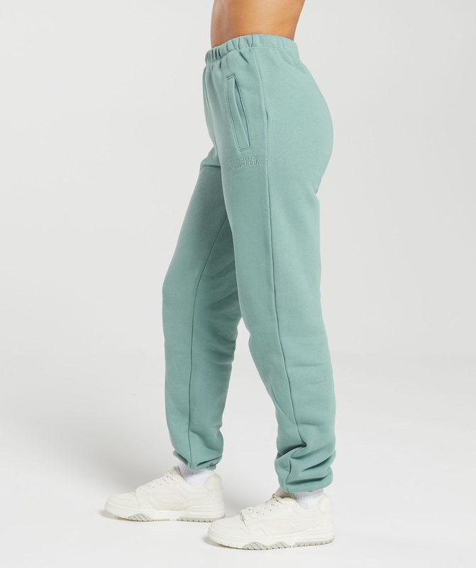 Gymshark Heavyweight Loopback Sweat Joggers Broek Blauw | 14OFWUVKE