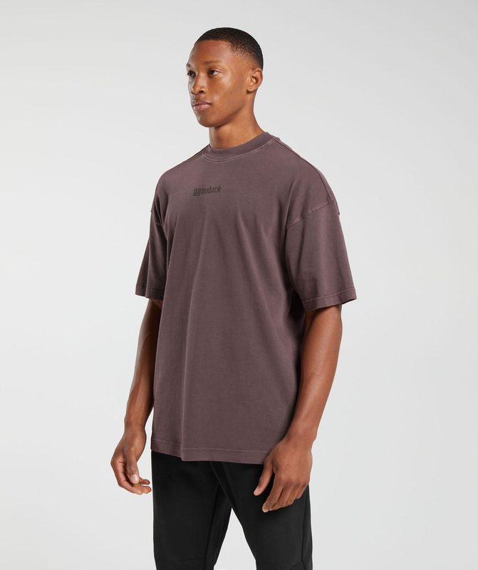 Gymshark Heavyweight T-Shirt T-Shirts Bruin | 01QXGCYKD