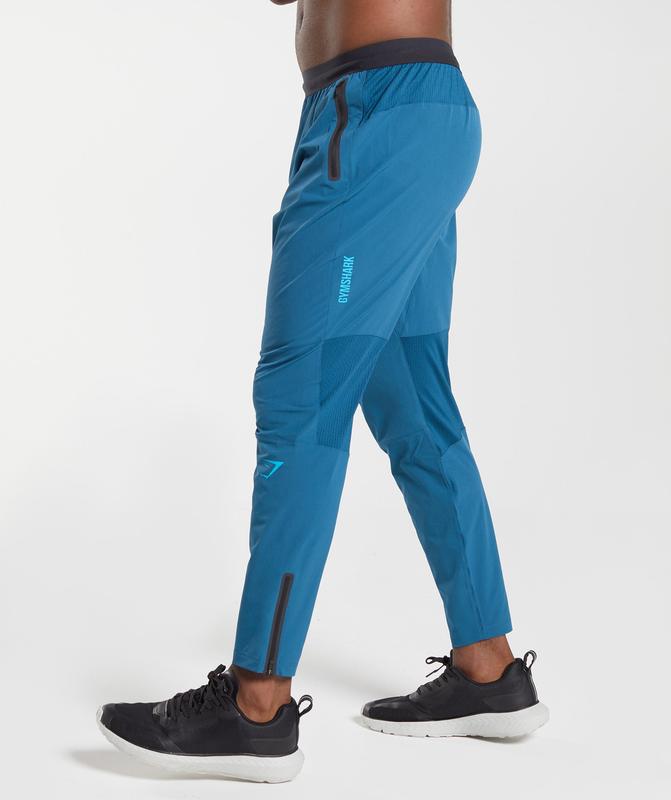 Gymshark Hybrid Woven Joggers Broek Blauw | 60VEGUNRC