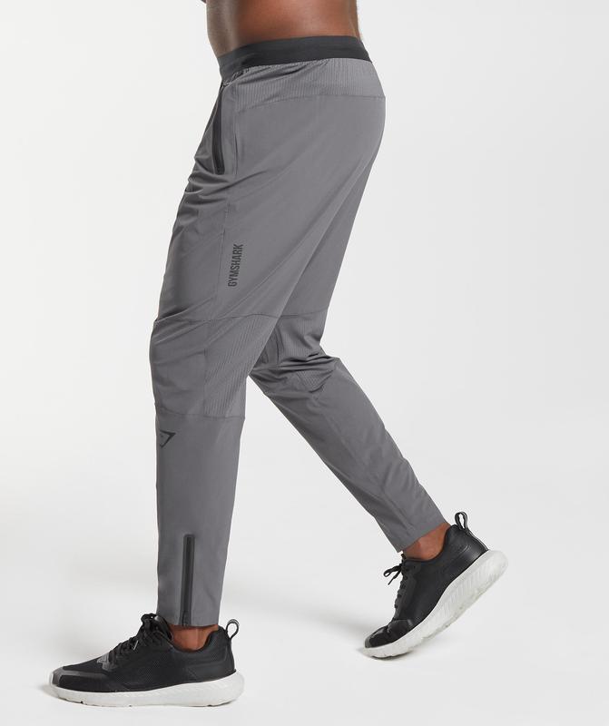 Gymshark Hybrid Woven Joggers Broek Grijs | 25CMAKXYQ