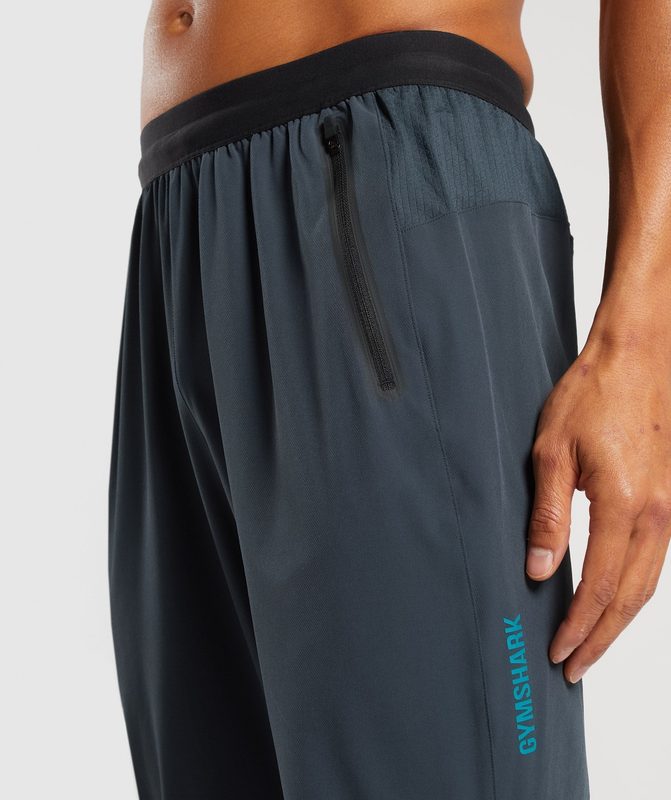 Gymshark Hybrid Woven Joggers Joggingbroek Darkest Teal | 38TBGOPNE