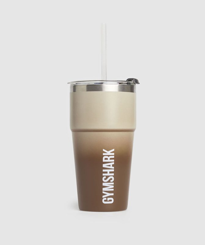 Gymshark Insulated Straw Cup All Bottles Bruin | 02IPXKZJD