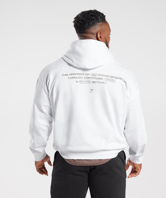 Gymshark Intergalactic Lifting Hoodie Hoodies Wit | 34KONQUIC