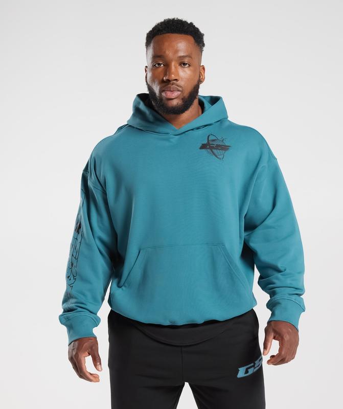 Gymshark Intergalactic Lifting Hoodie Hoodies Blauw | 42NAIZSOU