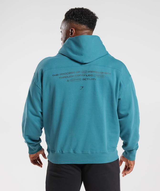 Gymshark Intergalactic Lifting Hoodie Hoodies Blauw | 42NAIZSOU