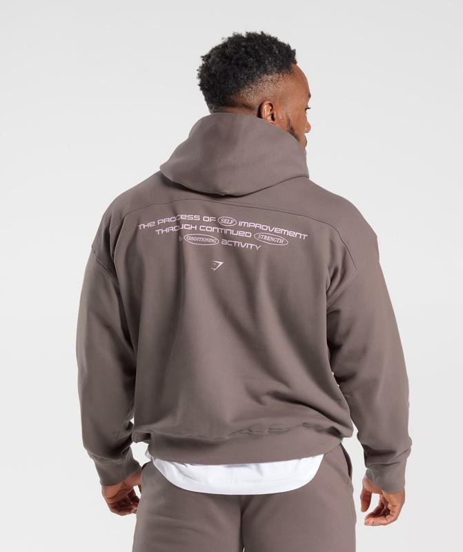 Gymshark Intergalactic Lifting Hoodie Hoodies Walnut Mauve | 49FTEKRLH