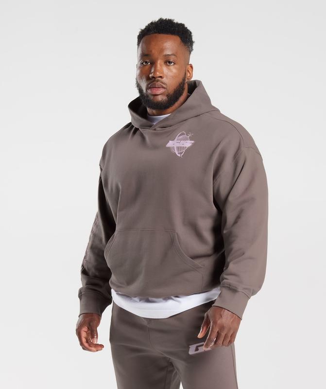 Gymshark Intergalactic Lifting Hoodie Hoodies Walnut Mauve | 49FTEKRLH