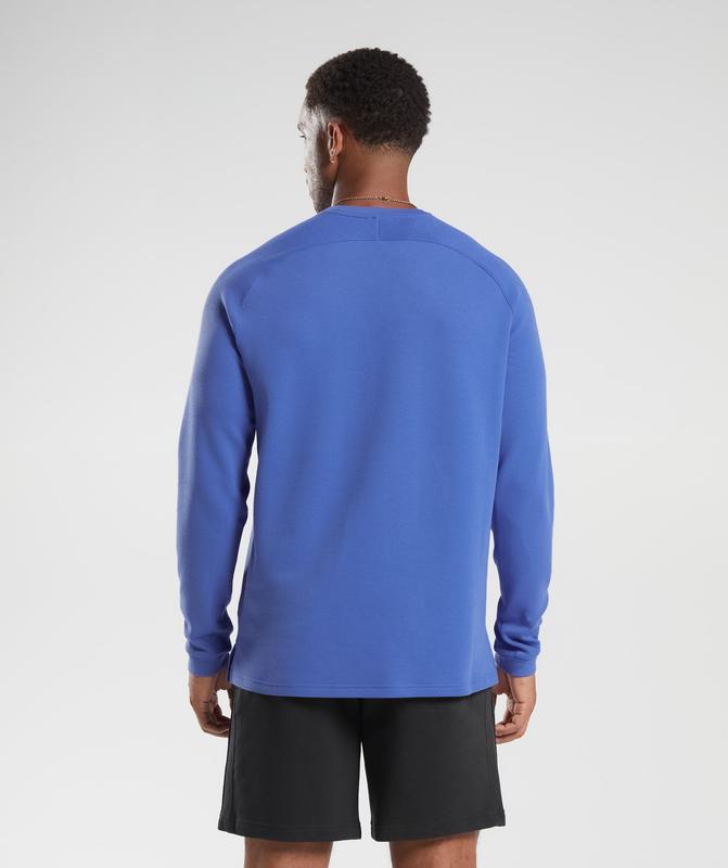 Gymshark Knit Crew Pullovers Blauw | 52AWYBUHC