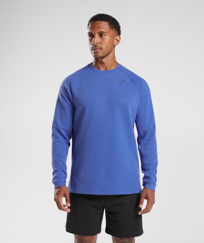 Gymshark Knit Crew Pullovers Blauw | 52AWYBUHC