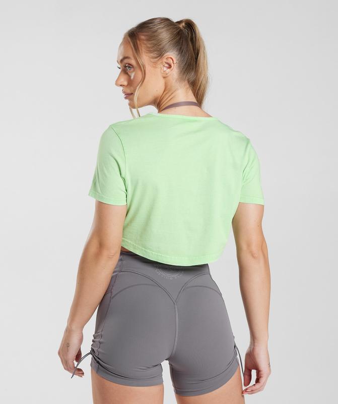 Gymshark Legacy Crop Top Crop Tops Mintgroen Lichtturkoois | 01RIAPYCT