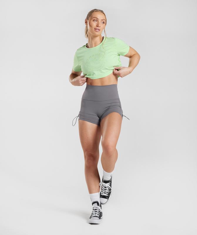 Gymshark Legacy Crop Top Crop Tops Mintgroen Lichtturkoois | 01RIAPYCT