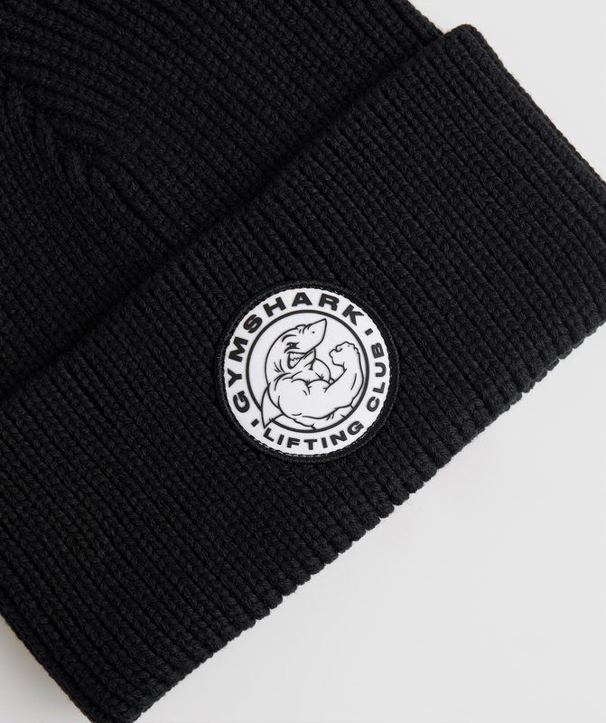 Gymshark Legacy Deep Cuff Beanie Beanies Zwart | 41TZBLPUN