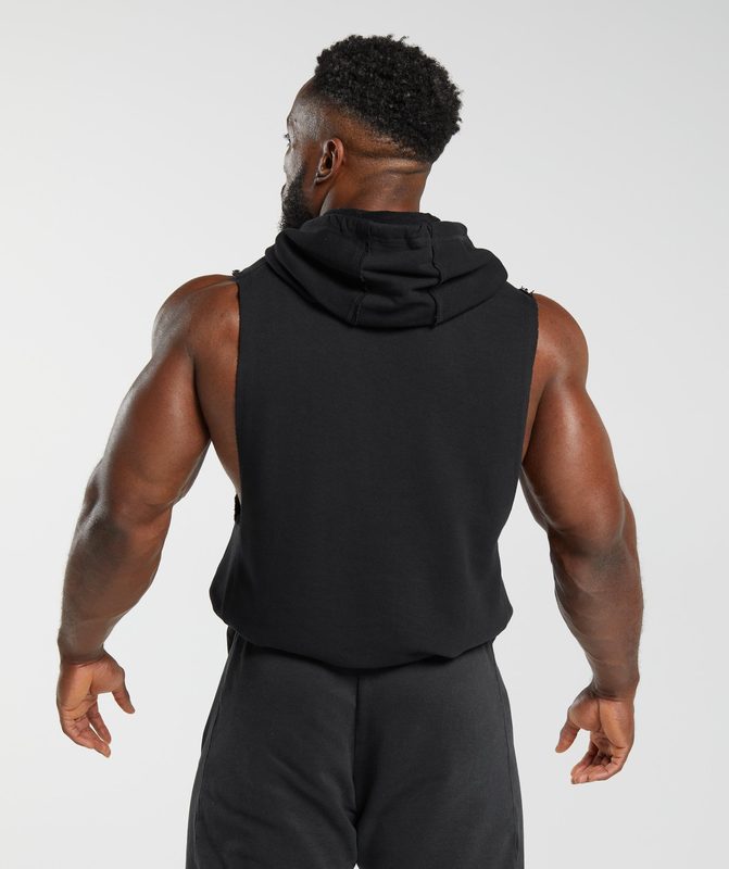 Gymshark Legacy Drop Arm Hoodie Hoodies Zwart | 24WQIRKGL