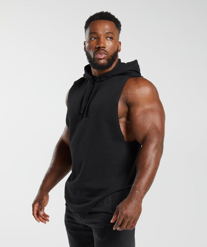 Gymshark Legacy Drop Arm Hoodie Hoodies Zwart | 24WQIRKGL