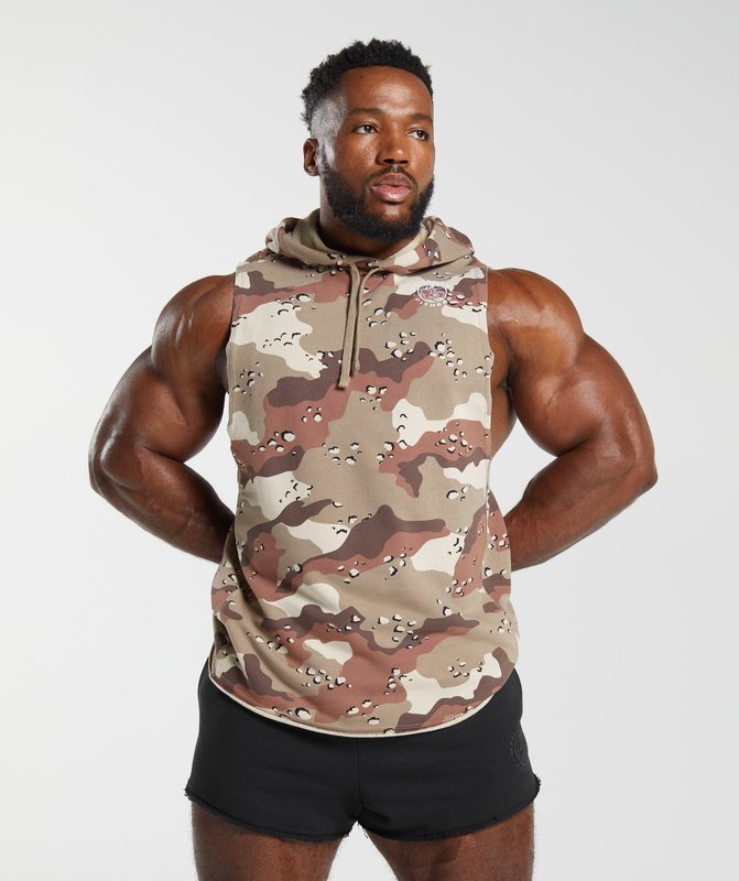 Gymshark Legacy Drop Arm Hoodie Hoodies Bruin | 15USKOHDR