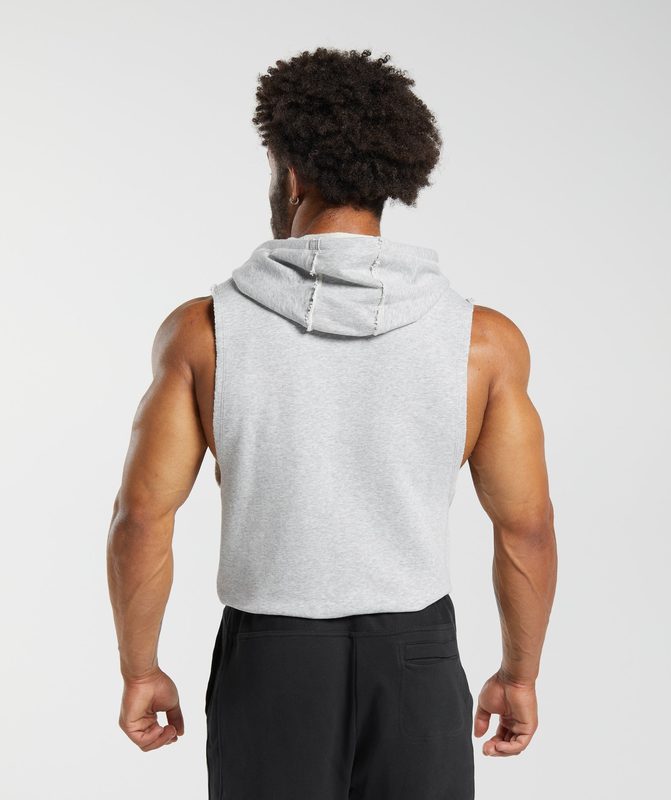 Gymshark Legacy Drop Arm Hoodie Hoodies Lichtgrijs | 15BLCPTXS