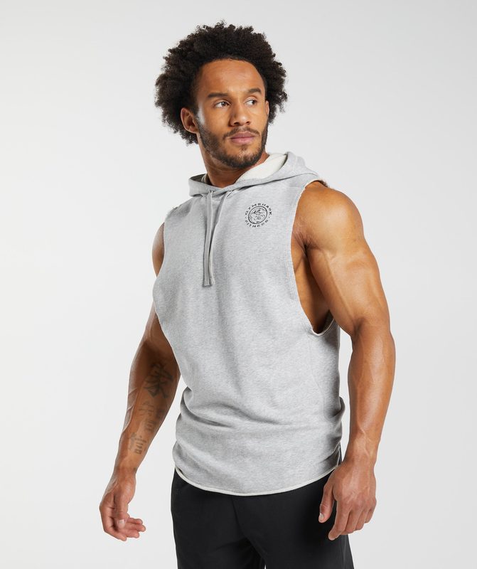 Gymshark Legacy Drop Arm Hoodie Hoodies Lichtgrijs | 15BLCPTXS