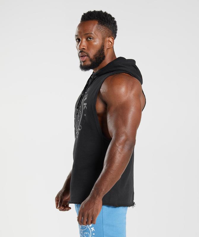 Gymshark Legacy Drop Arm Hoodie Hoodies Zwart | 12PALRSKI