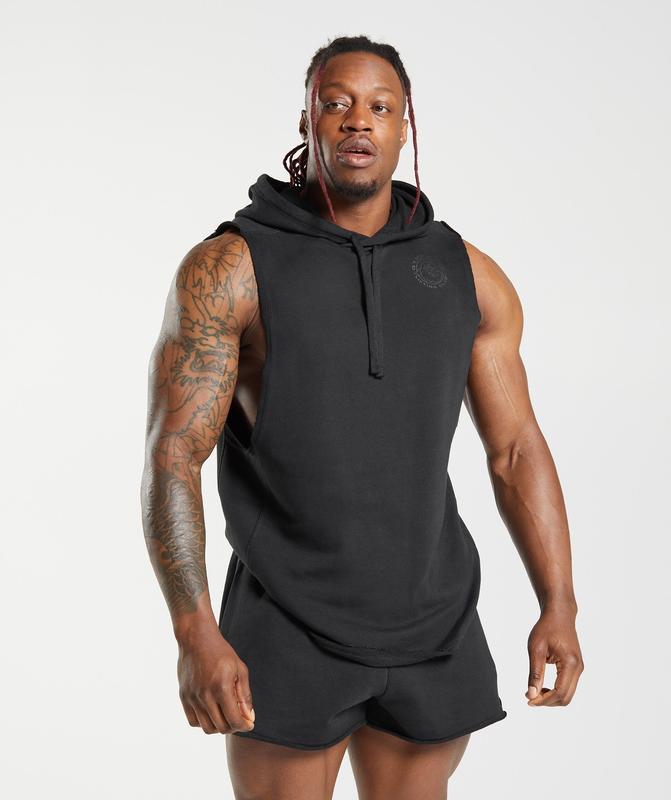 Gymshark Legacy Drop Arm Hoodie Hoodies Zwart | 59VPAEXSO