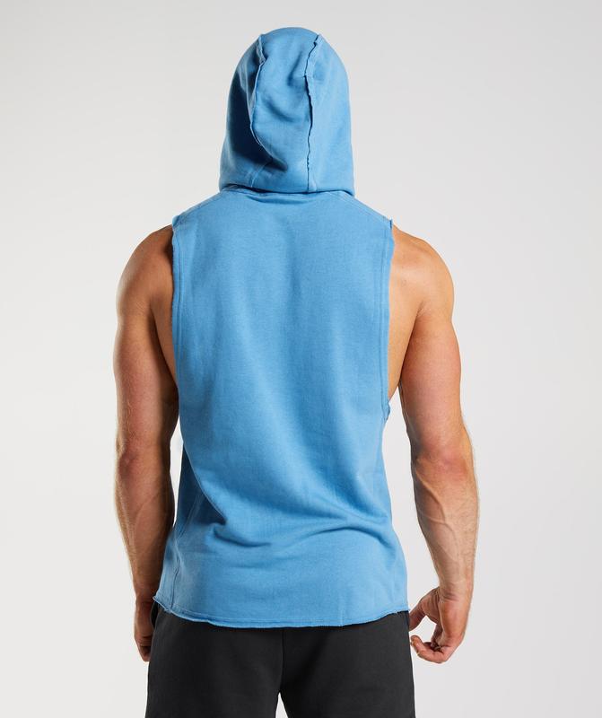 Gymshark Legacy Drop Arm Hoodie Hoodies Blauw | 60DXIEGAN