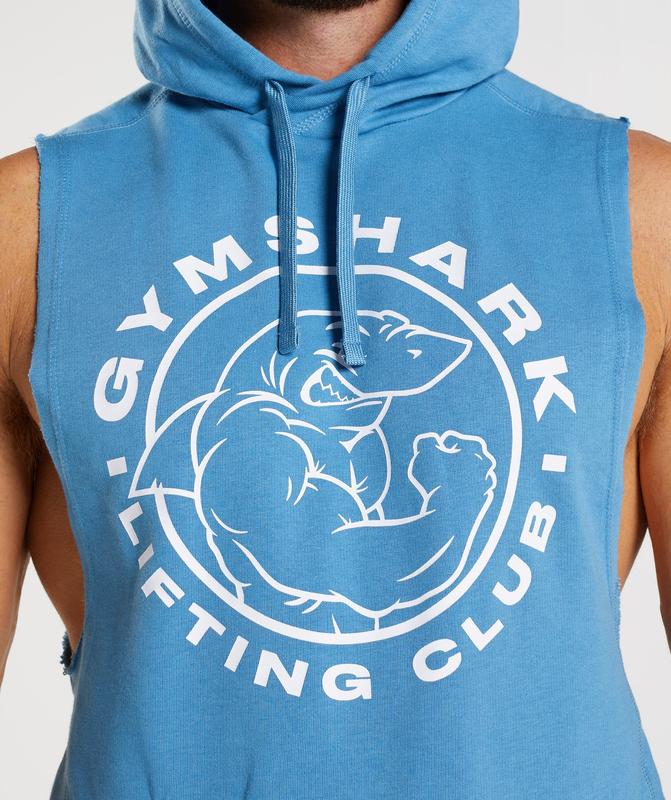 Gymshark Legacy Drop Arm Hoodie Hoodies Blauw | 60DXIEGAN