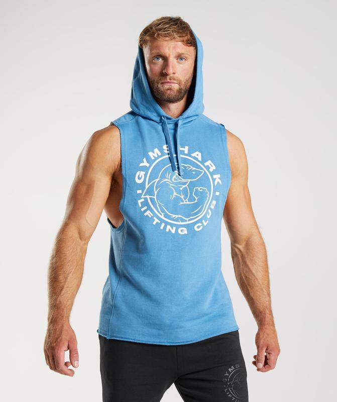 Gymshark Legacy Drop Arm Hoodie Hoodies Blauw | 60DXIEGAN