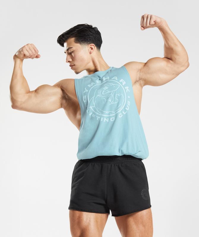 Gymshark Legacy Drop Arm Tank Drop Armhole Tank Blauw | 37DJYLGQH