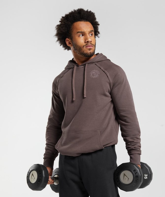 Gymshark Legacy Hoodie Hoodies Walnut Mauve | 01EYDSOJU