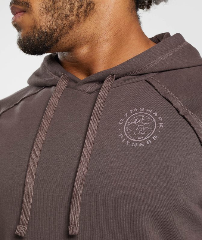 Gymshark Legacy Hoodie Hoodies Walnut Mauve | 01EYDSOJU