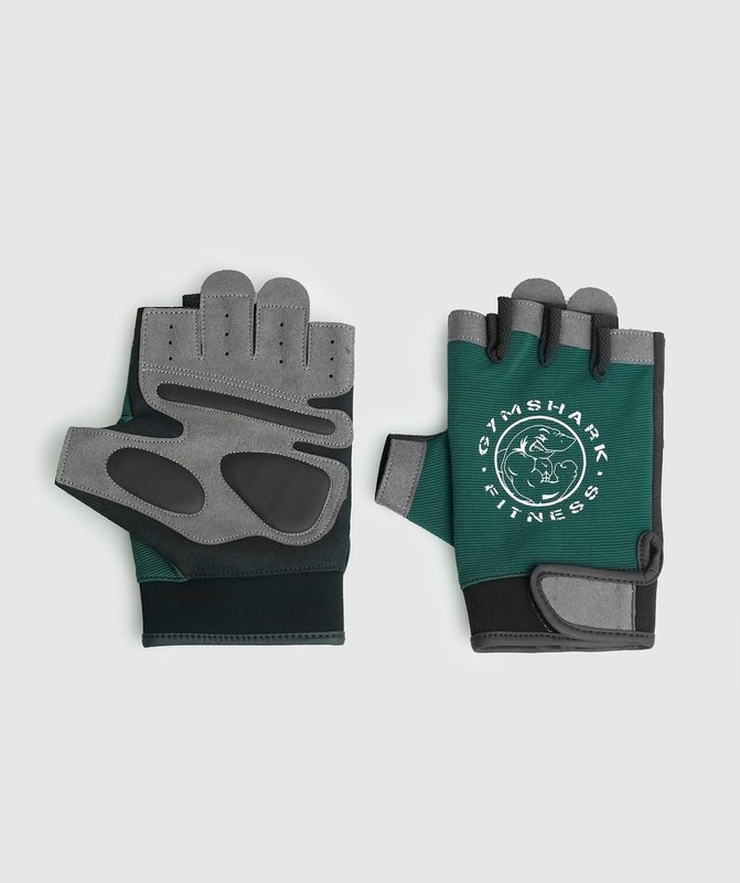 Gymshark Legacy Lifting Gloves All Equipment Forest Green/Black | 03QAGFRMJ