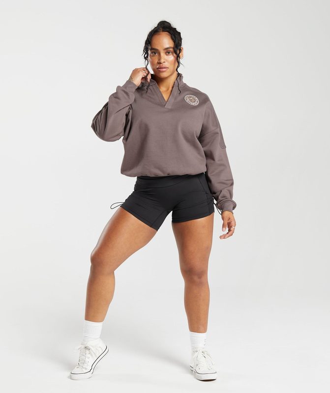 Gymshark Legacy Oversized Sweatshirt Pullovers Walnut Mauve | 64CNPHASM