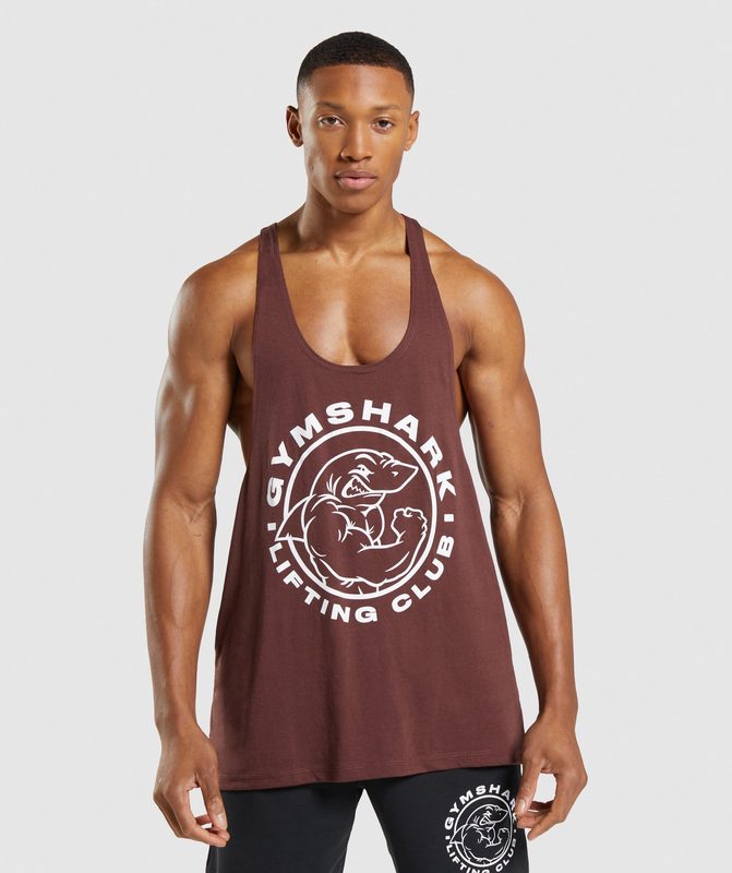 Gymshark Legacy Stringer Stringer Bruin | 17YUEGBPM