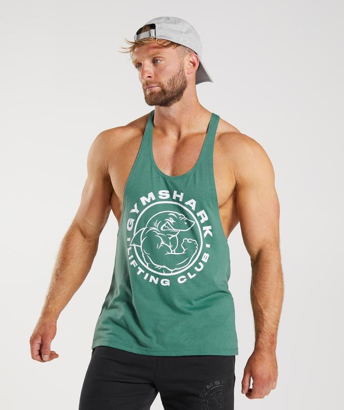 Gymshark Legacy Stringer Stringer Groen | 82LTFZMRD