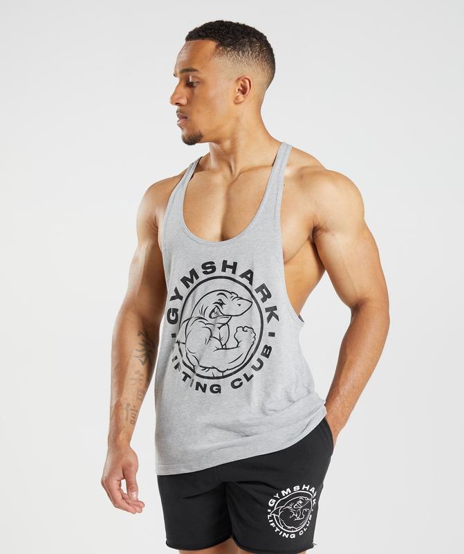 Gymshark Legacy Stringer Stringer Lichtgrijs | 71WZXIAST