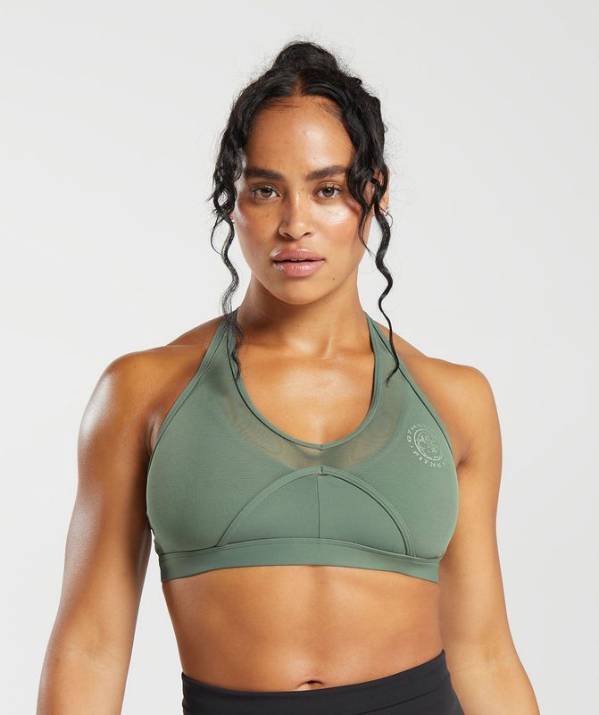 Gymshark Legacy T-Bar Sports Bra Sports Bras Groen | 65BKQFDEY