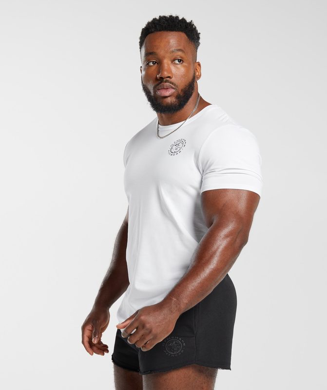 Gymshark Legacy T-Shirt T-Shirts Wit | 98OYMTBQA