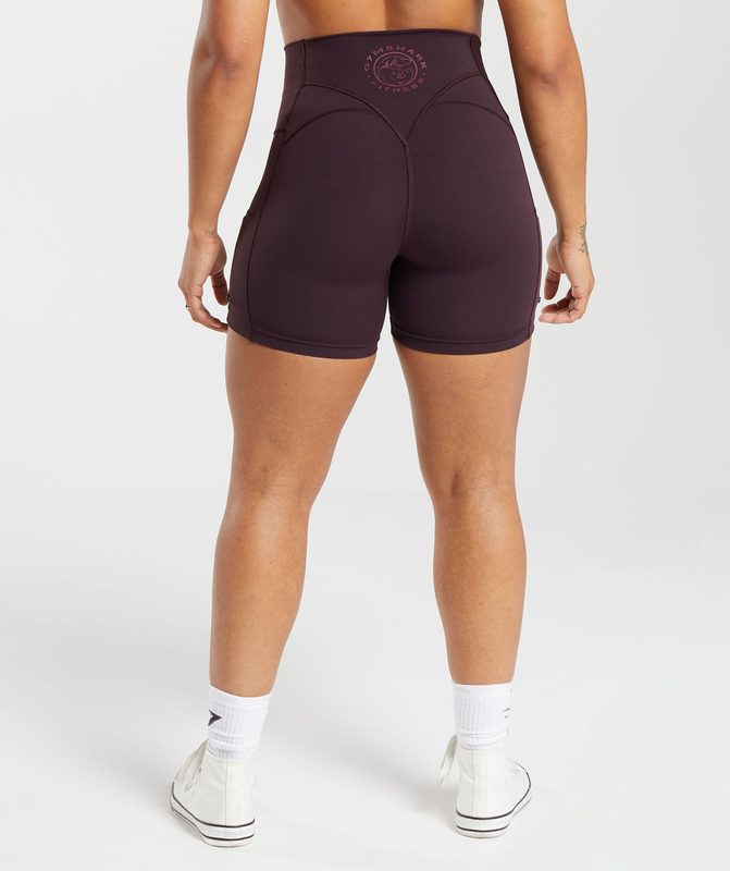 Gymshark Legacy Tight Shorts Korte Broek Bruin | 53FHBPMKN