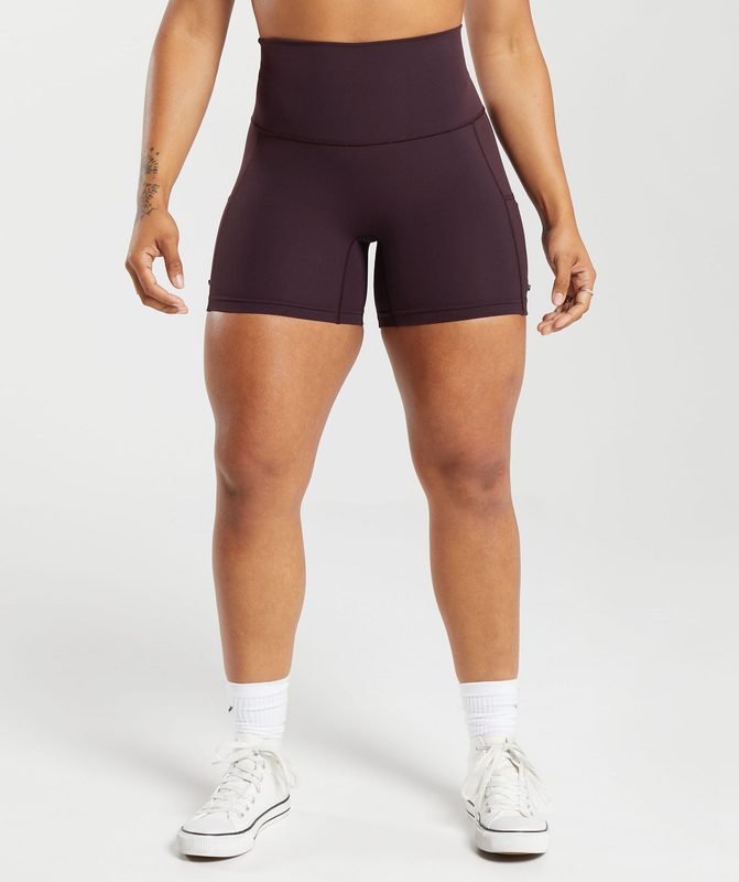 Gymshark Legacy Tight Shorts Korte Broek Bruin | 53FHBPMKN