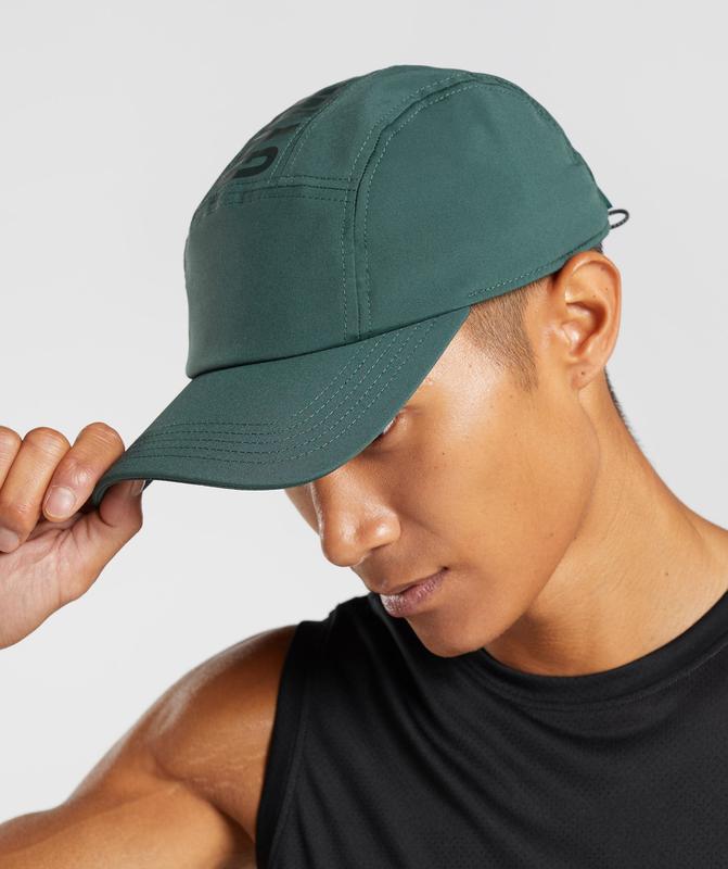 Gymshark Logo 5 Panel Cap Caps Obsidian Groen | 24HIRPATV