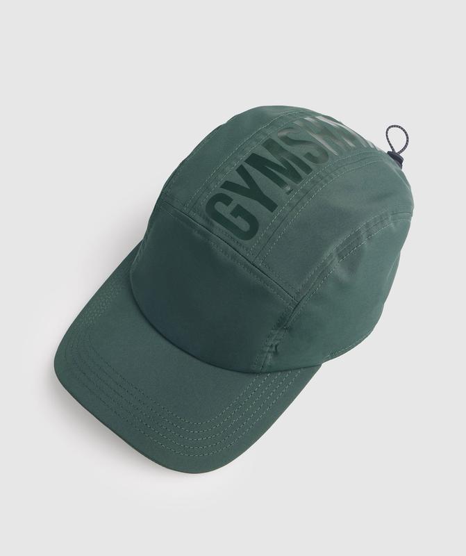 Gymshark Logo 5 Panel Cap Caps Obsidian Groen | 24HIRPATV