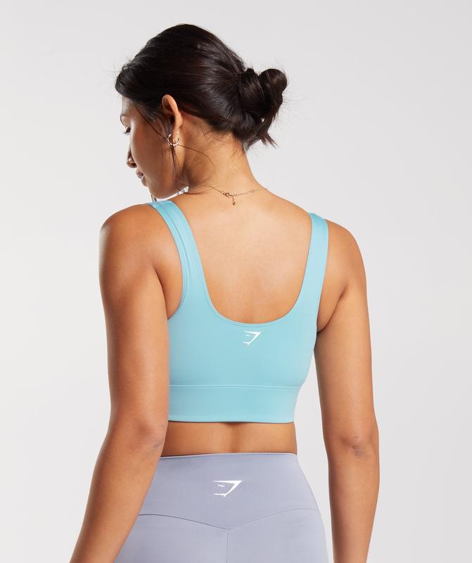 Gymshark Longline Sports Bra Sports Bras Blauw | 78FDXGVQA