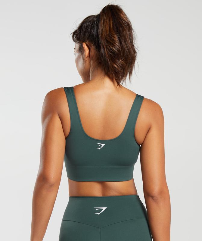 Gymshark Longline Sports Bra Sports Bras Groen | 39GQVLIWJ