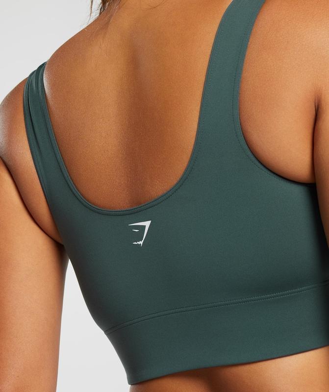 Gymshark Longline Sports Bra Sports Bras Groen | 39GQVLIWJ