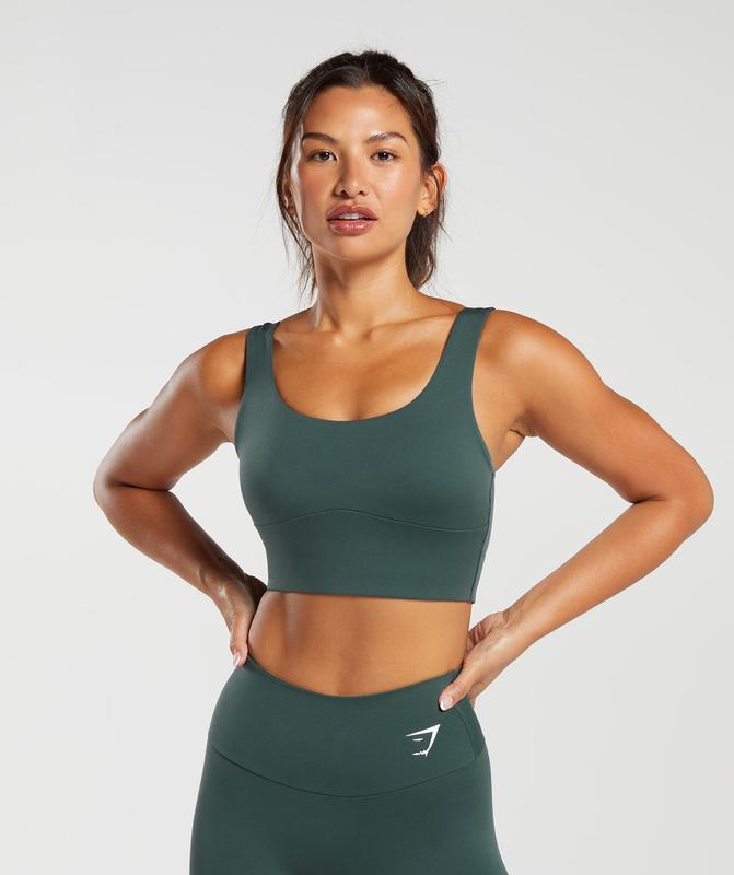 Gymshark Longline Sports Bra Sports Bras Groen | 39GQVLIWJ