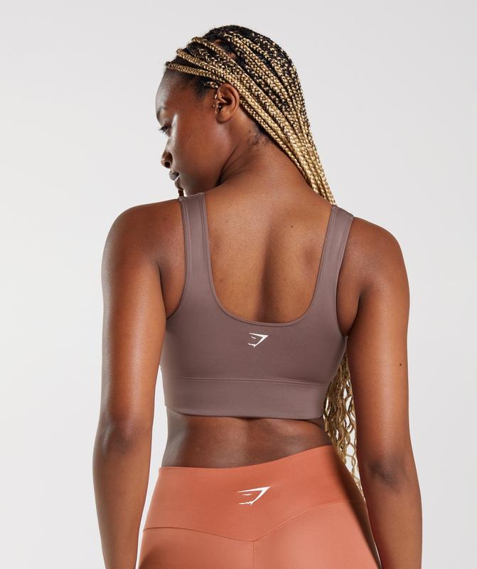 Gymshark Longline Sports Bra Sports Bras Bruin | 06IYPLZHA