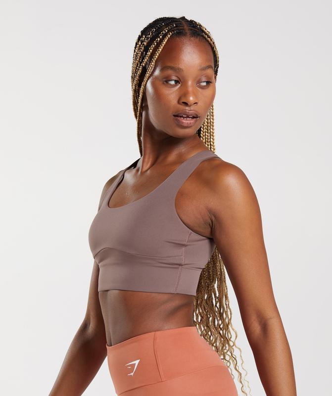 Gymshark Longline Sports Bra Sports Bras Bruin | 06IYPLZHA